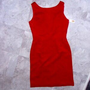 silk wool  $148 NEW talbots womens size 8 medium dress red party pretty  formal